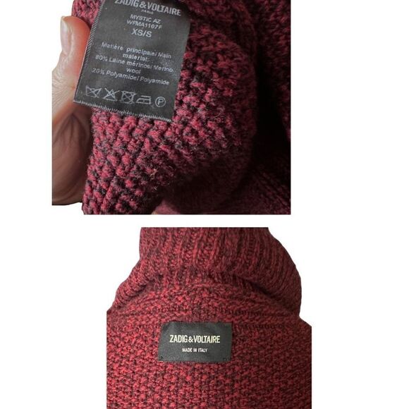 Zadig & Voltaire Merino Wool Shawl Cardigan Size S/XS - Picture 12 of 14